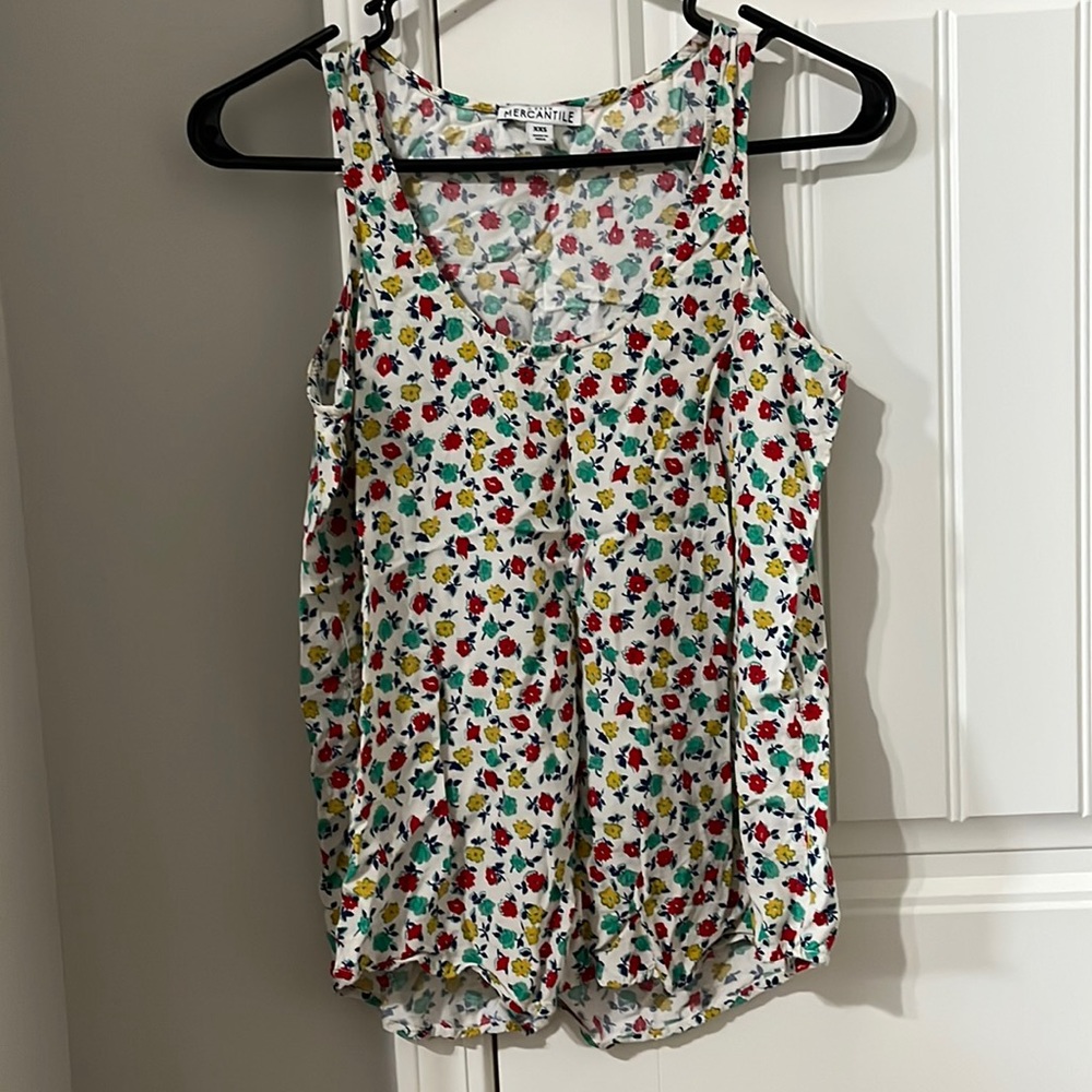 Floral High-Low Tank